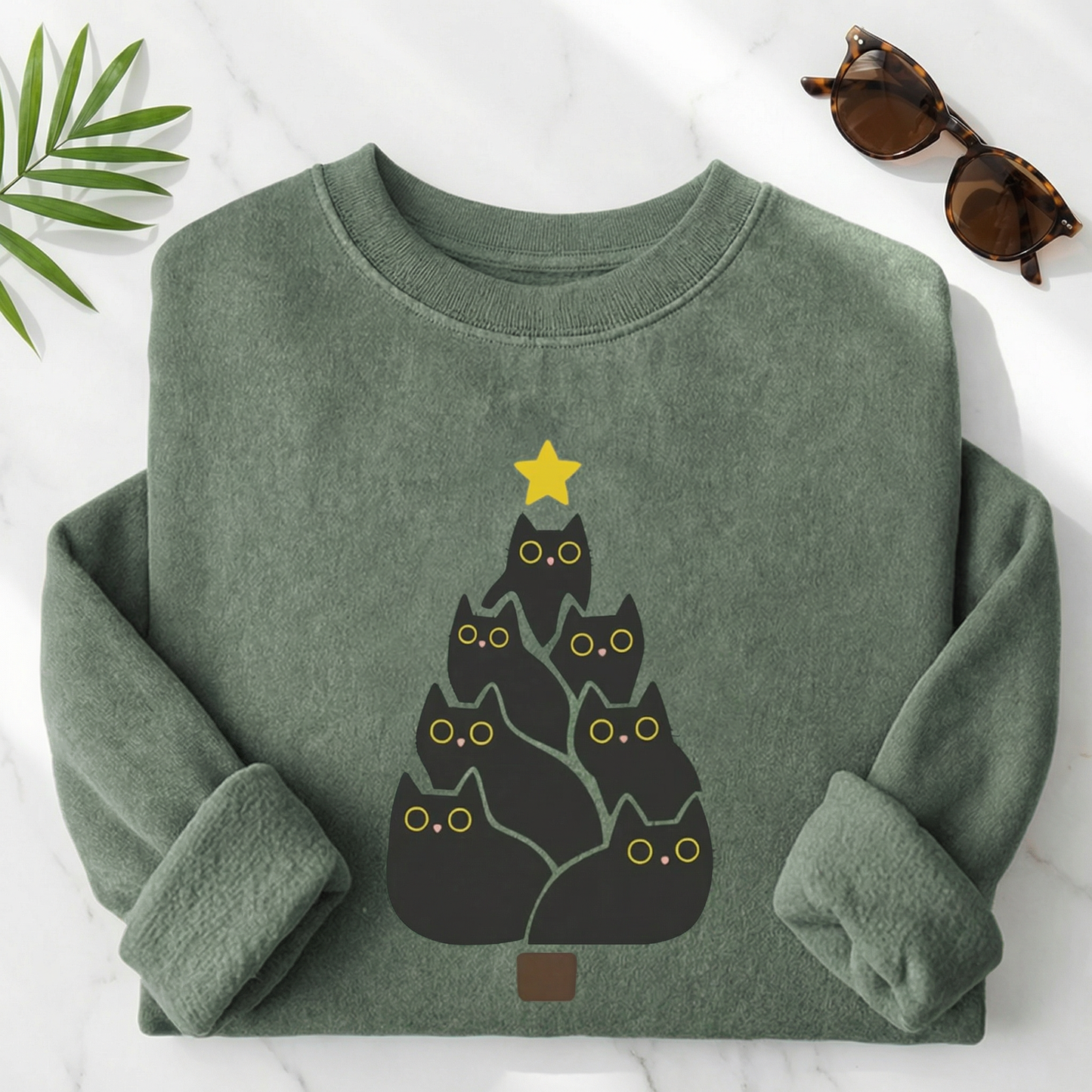 Cat Christmas Tree Sweatshirt