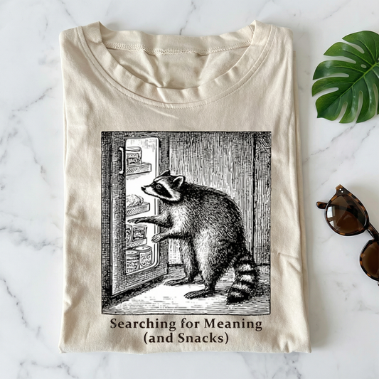 Raccoon Searching For Items T-shirt