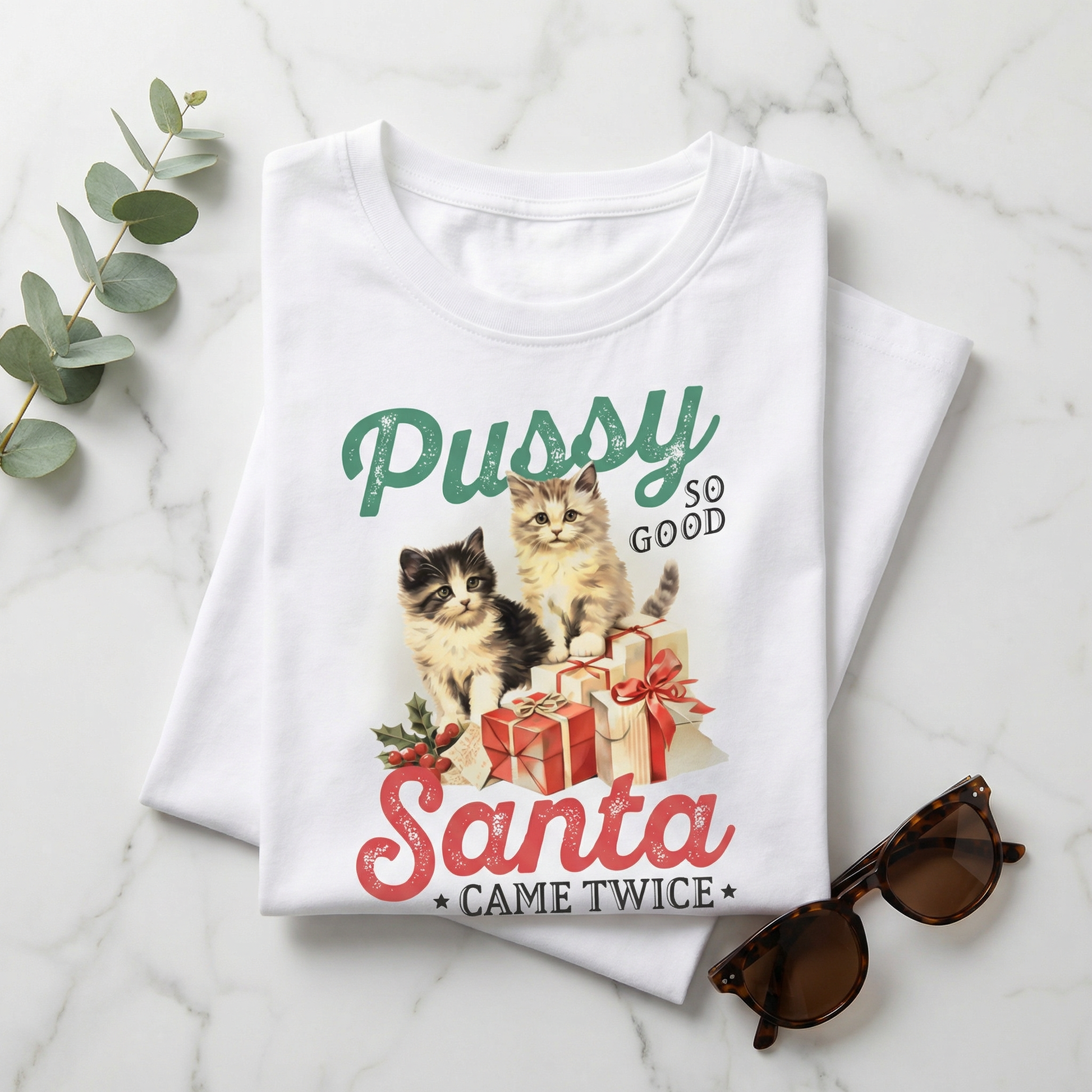 Raunchy Christmas Cat T-shirt
