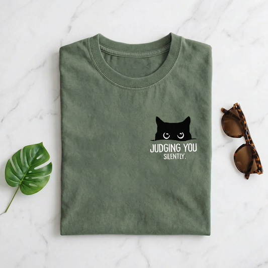 Judging You Silently Cat T-shirt