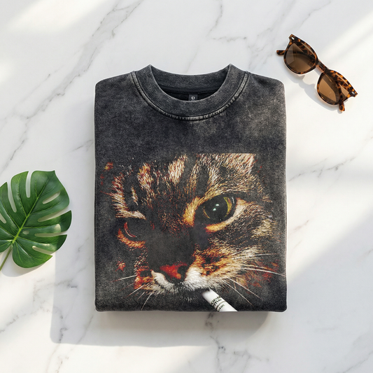 Funny Cat Meme Vintage Sweatshirt