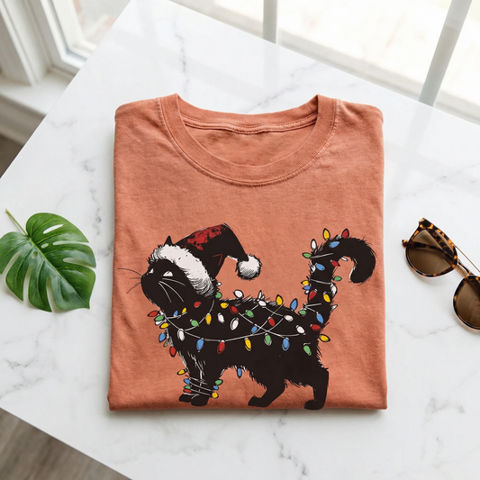 Cute Cat Christmas T-shirt