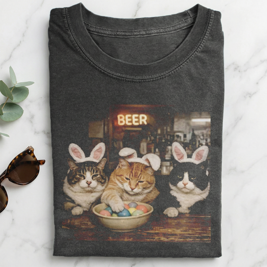 Funny Easter cat Graphic T-shirt
