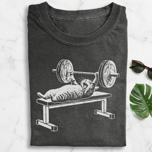 Funny Cat Gym T-shirt