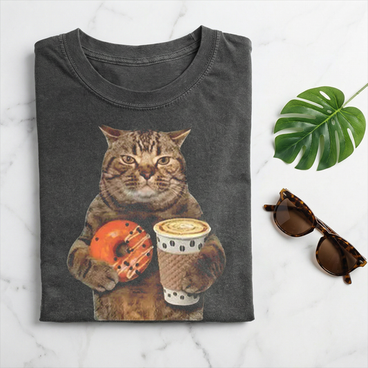 Funny Meme Fat Cat All I Need In Life T-shirt