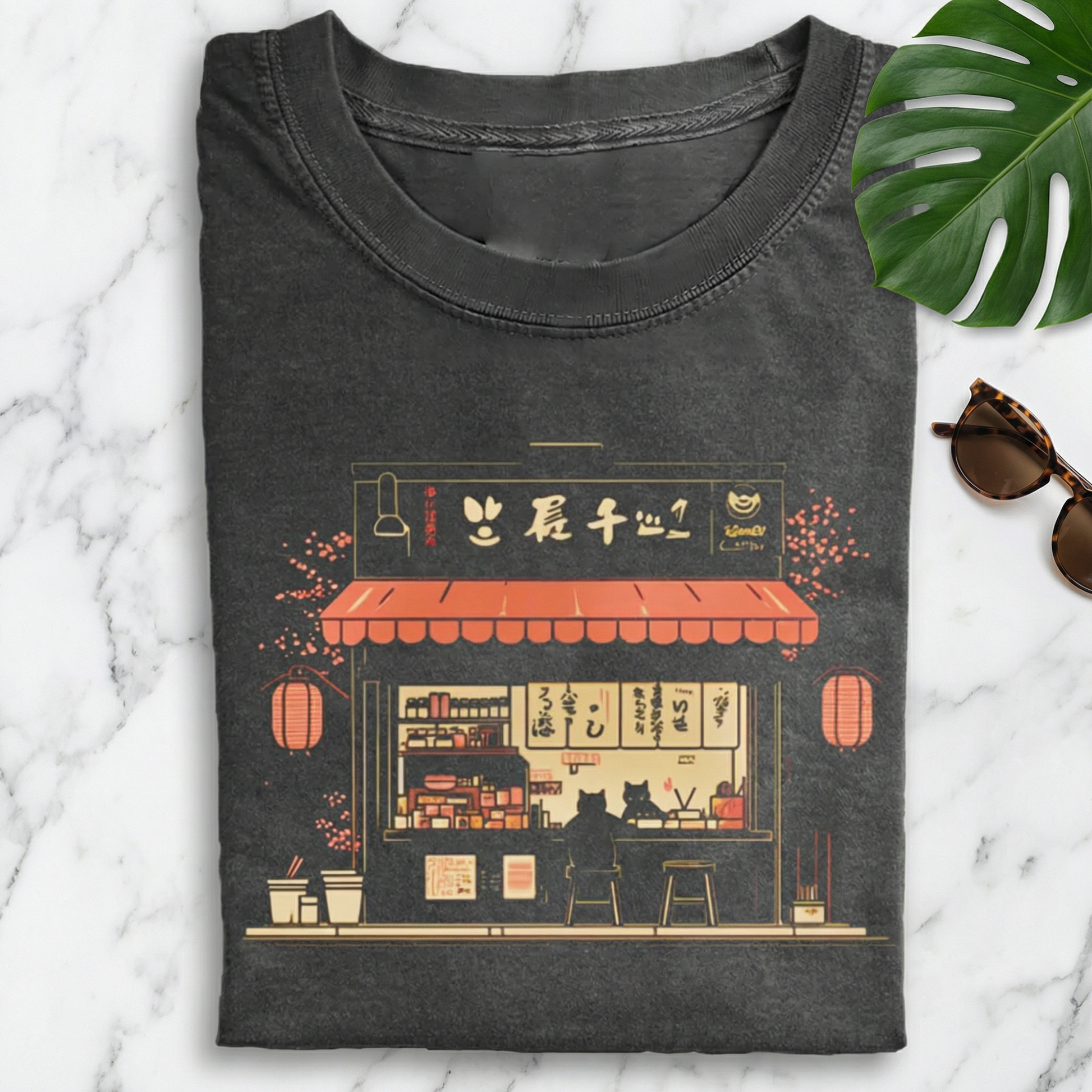 Cat Lover Ramen Shop T-shirt