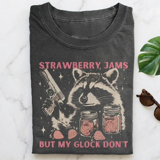 Vintage Strawberry Jams Raccoon T-shirt