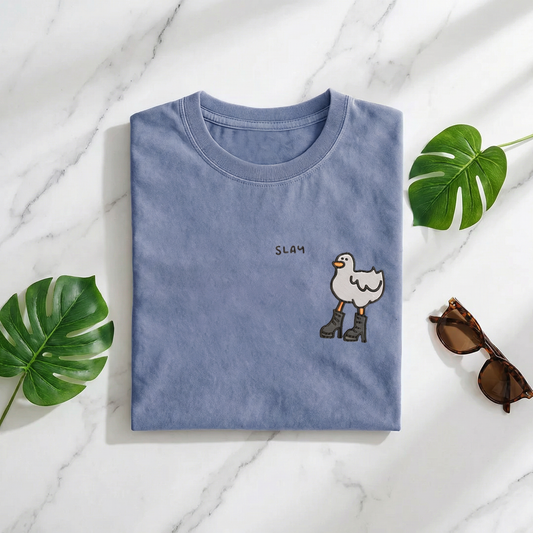 Embroidered Slay Duck Funny T-shirt