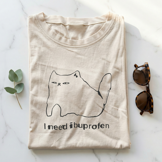 I Need Ibuprofen Funny Cat Unisex T-shirt