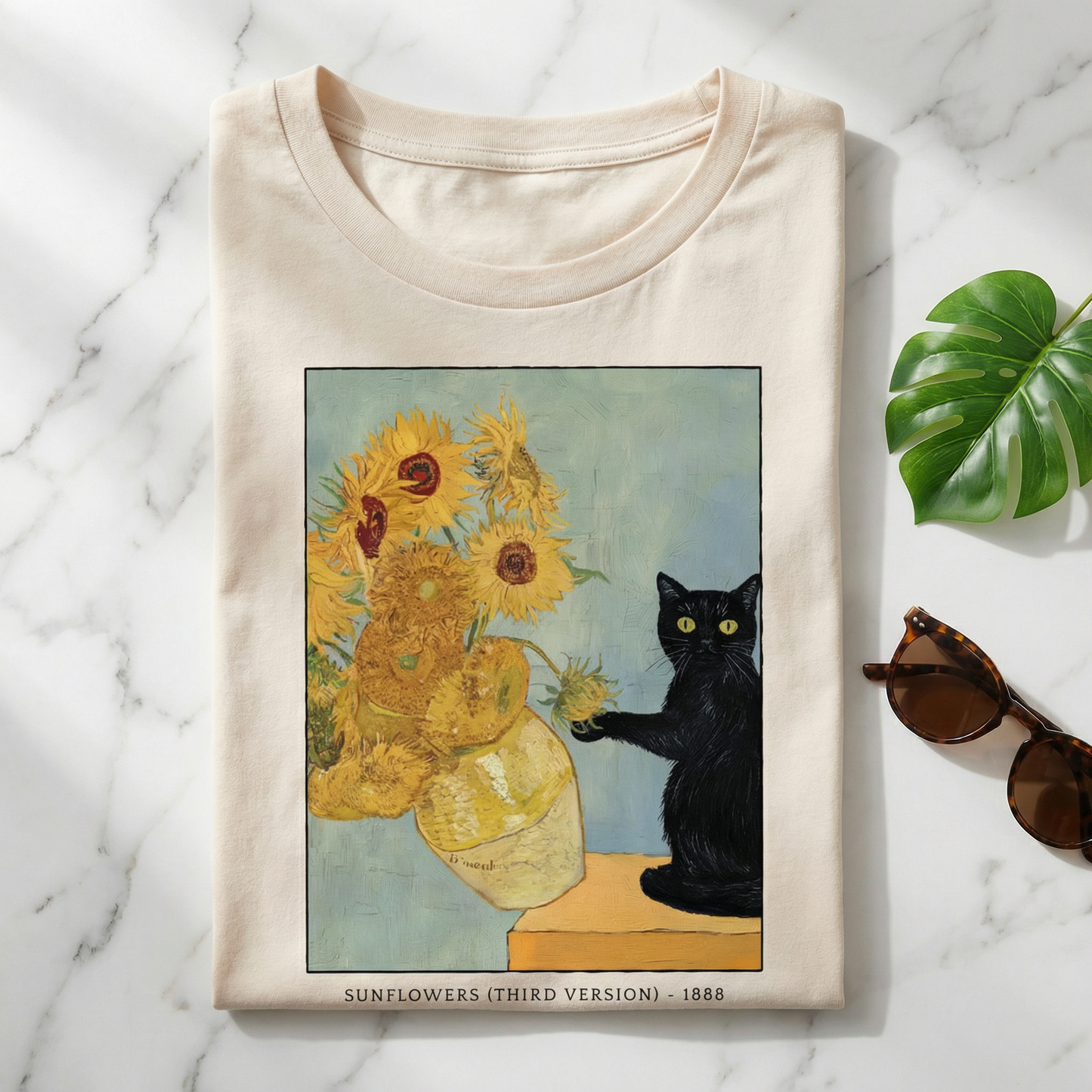 Van Gogh Cat T-shirt