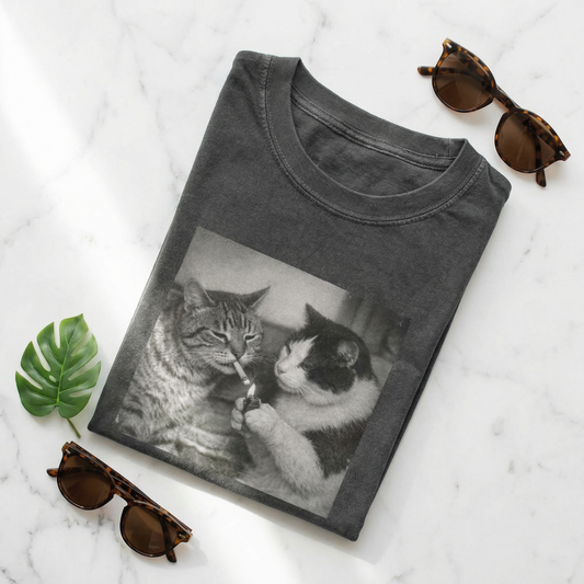 Retro Funny Cat T-shirt
