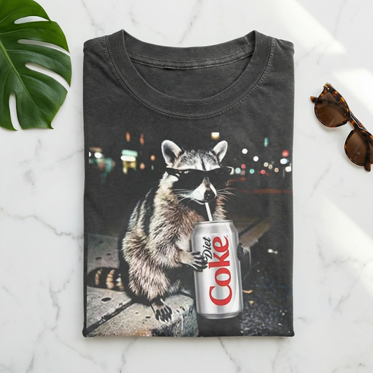 Three Raccoons Diet Coke T-shirt